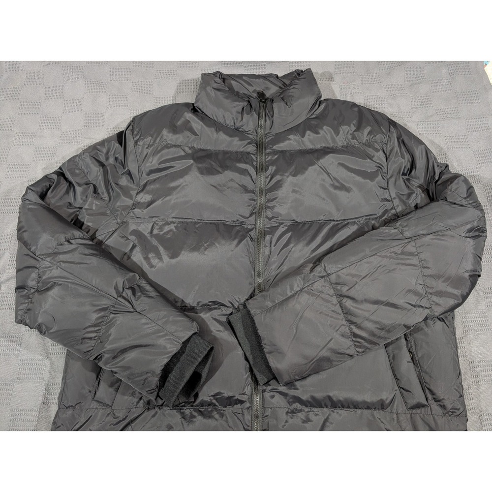 Fashion Nova Men Black Puffer Jacket 2XL Full Zip Quilted Coat OMJ20222458